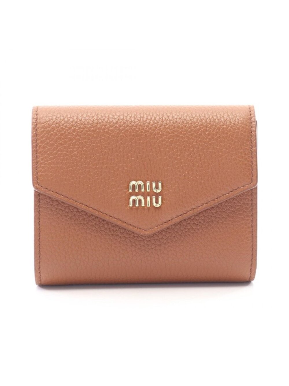 Miu Miu Trifold Wallet VIT.DAINO Square Leather